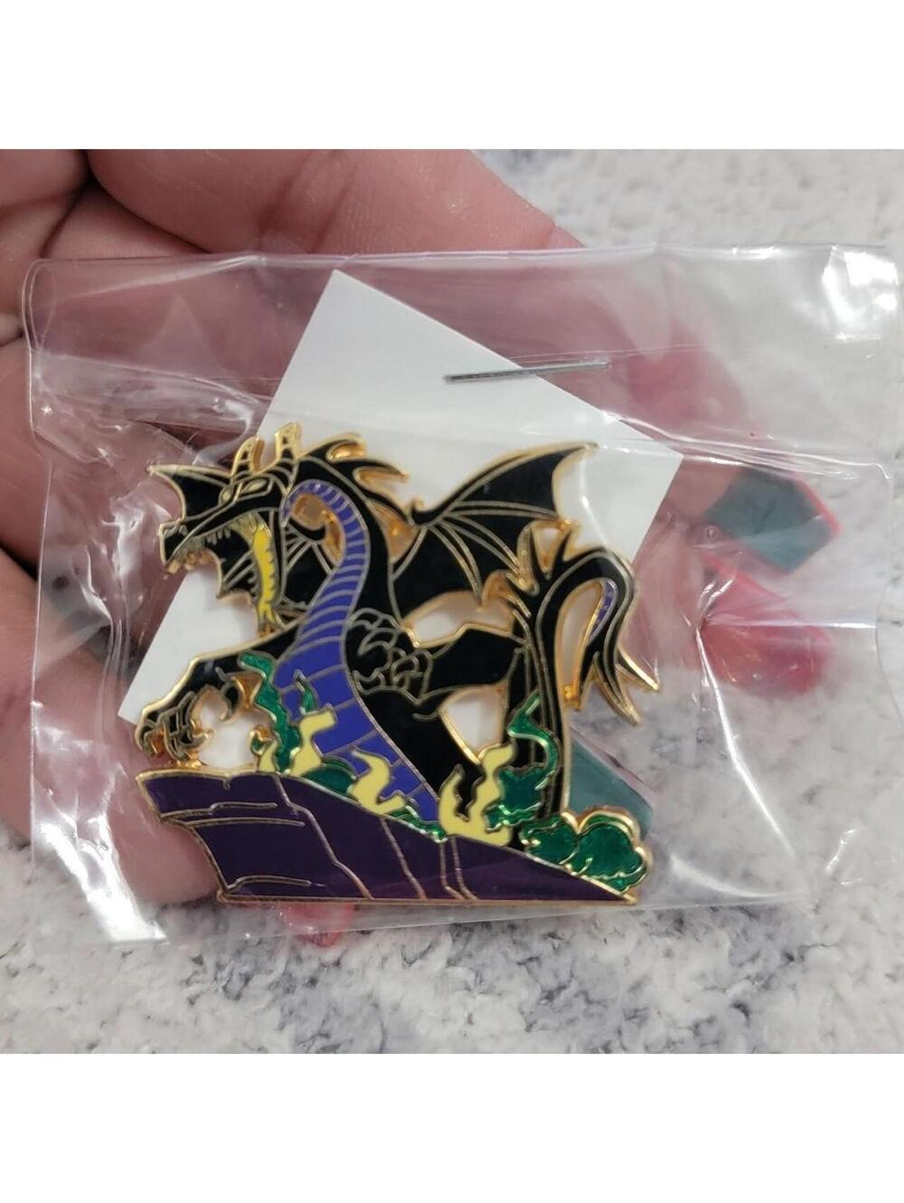 Disney maleficent enamel pin dragon sleeping beauty